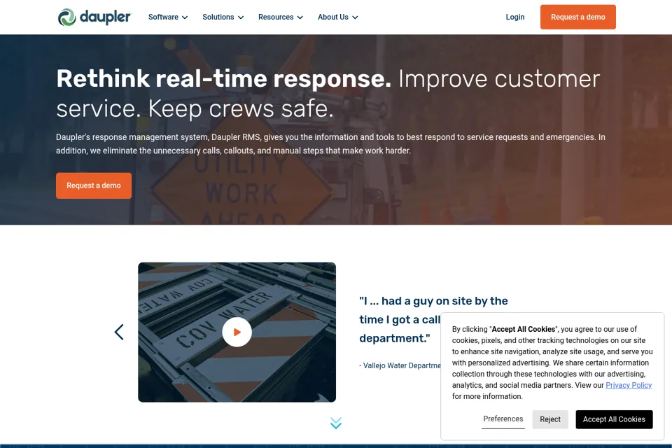 Aperçu de la landing page