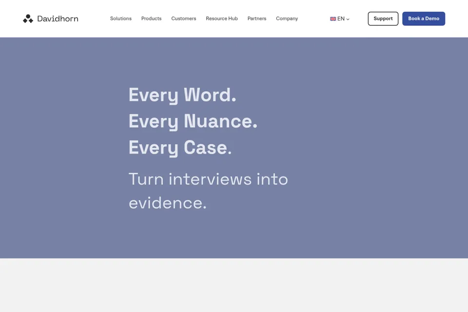 Aperçu de la landing page