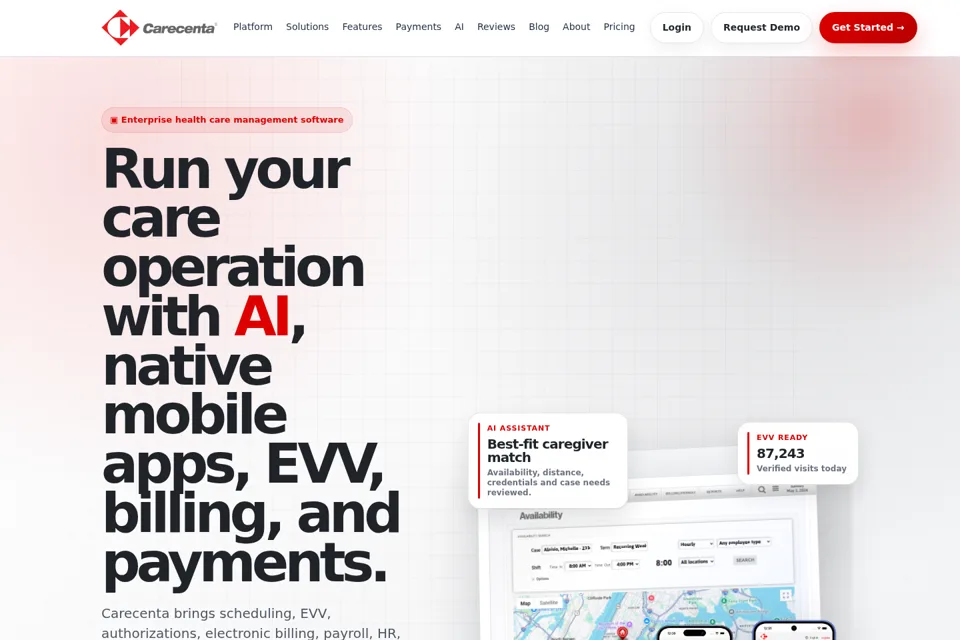 Aperçu de la landing page