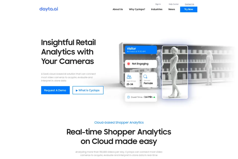 Aperçu de la landing page