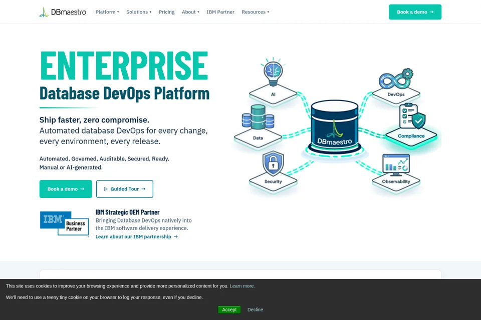 Aperçu de la landing page