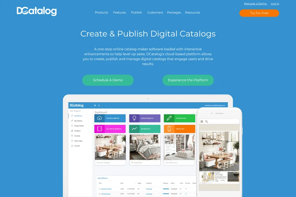 Landing page preview