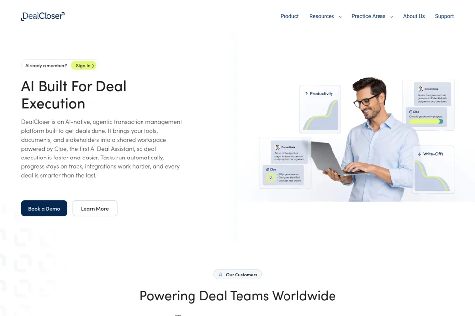 Aperçu de la landing page