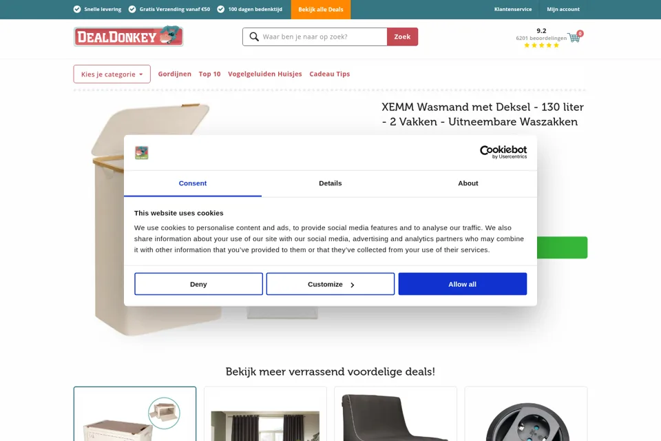 Aperçu de la landing page