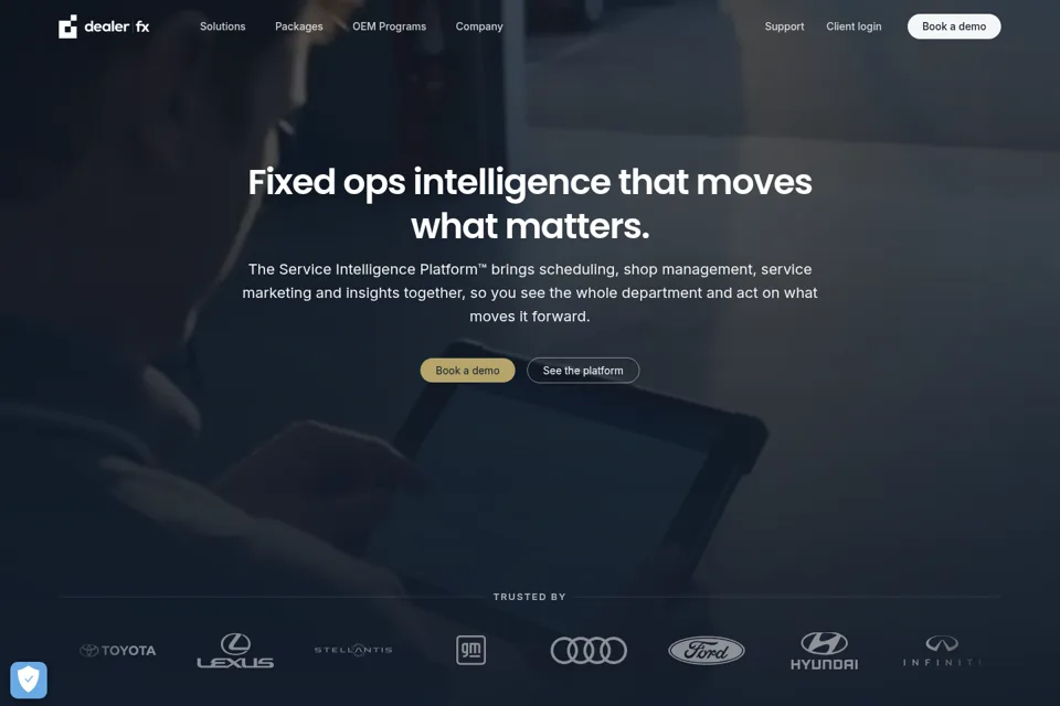 Aperçu de la landing page