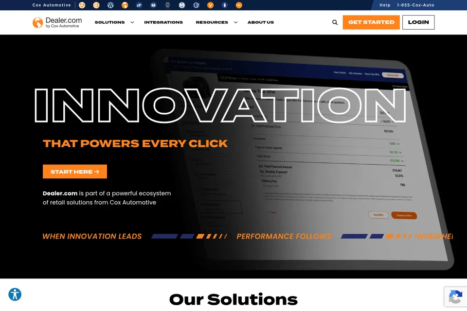 Aperçu de la landing page