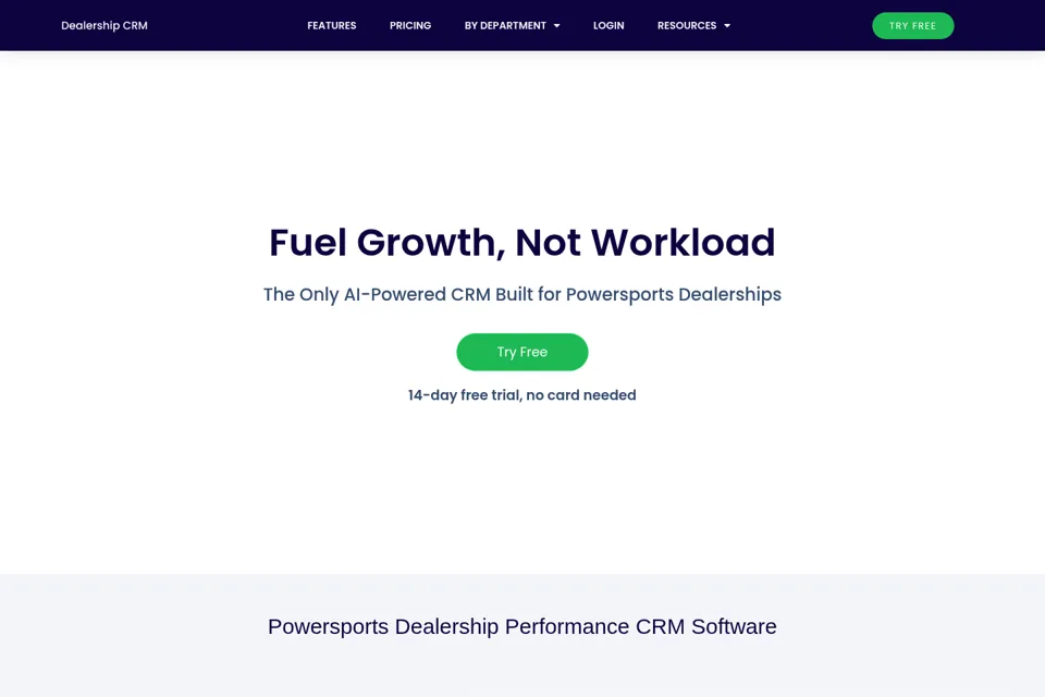 Aperçu de la landing page