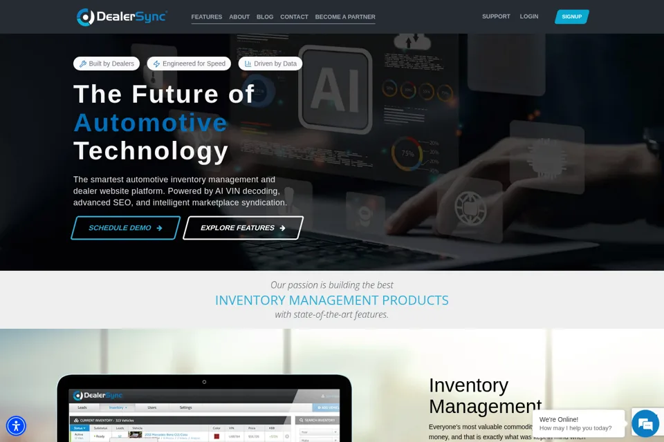 Aperçu de la landing page