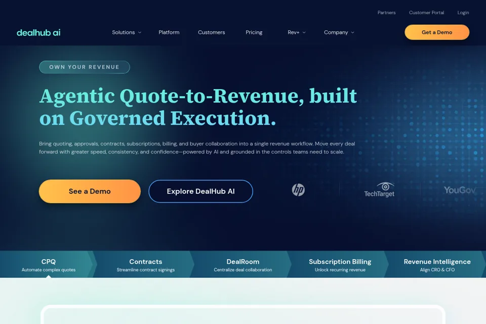 Aperçu de la landing page