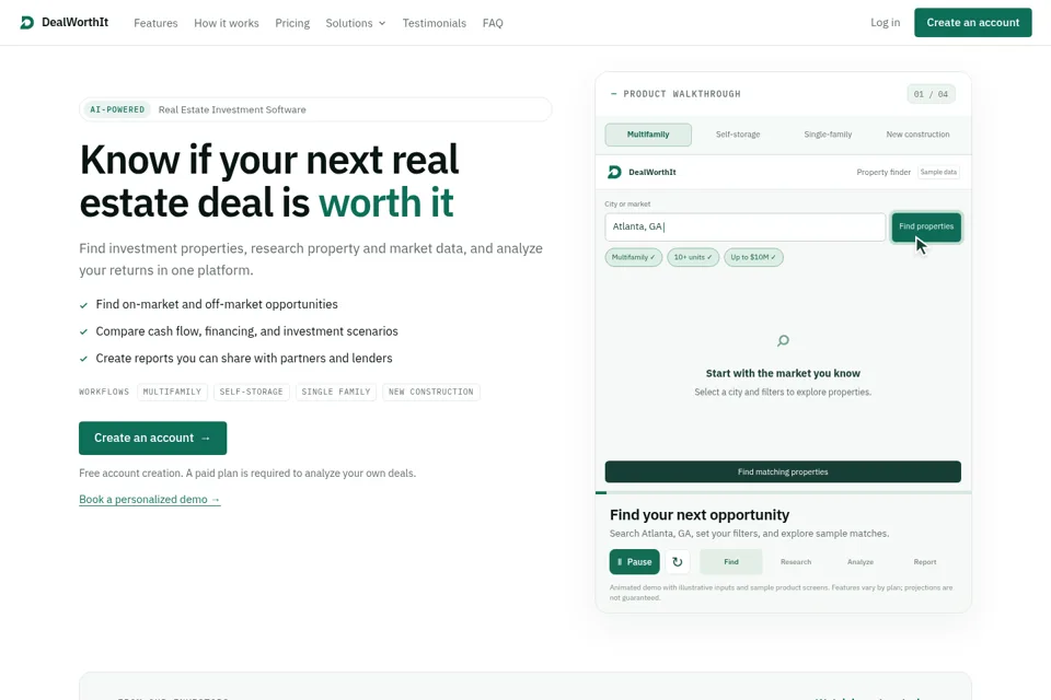 Landing page preview