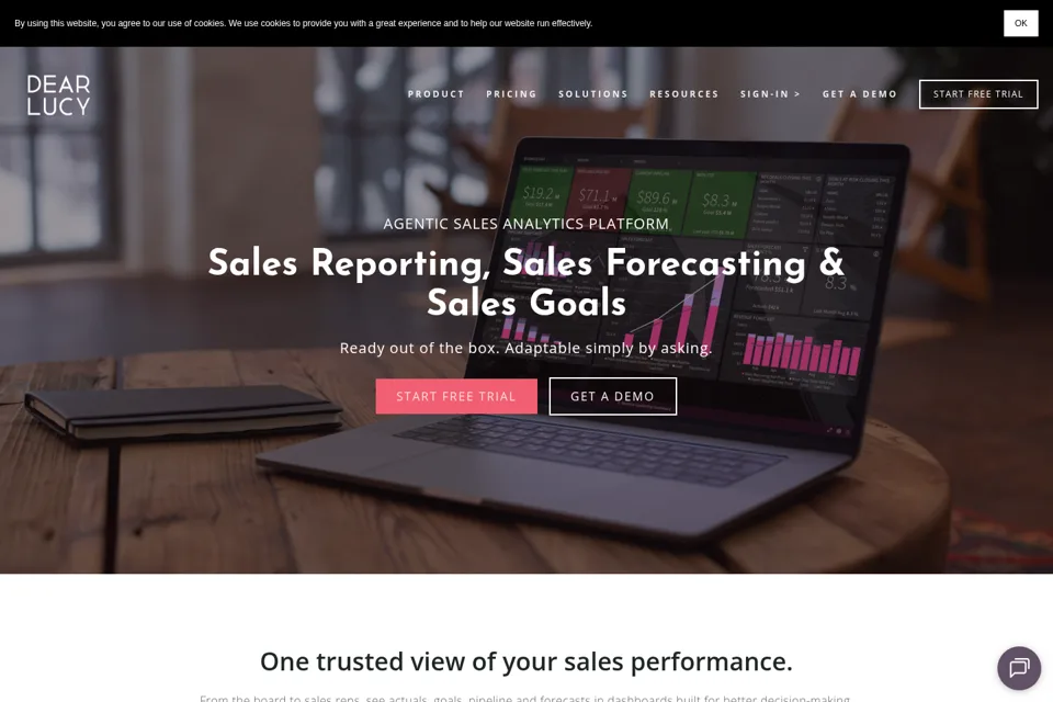 Aperçu de la landing page