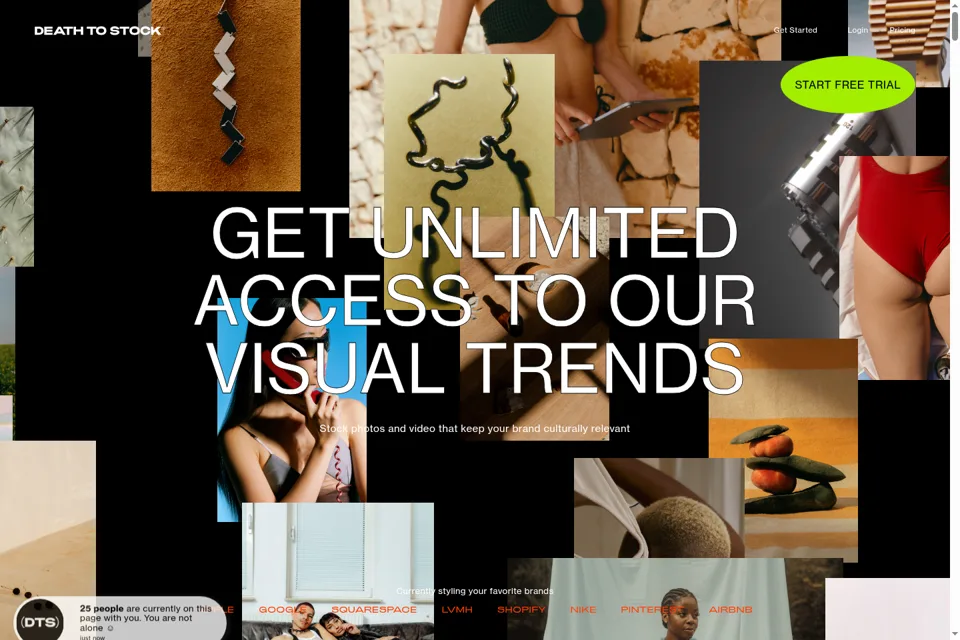 Aperçu de la landing page