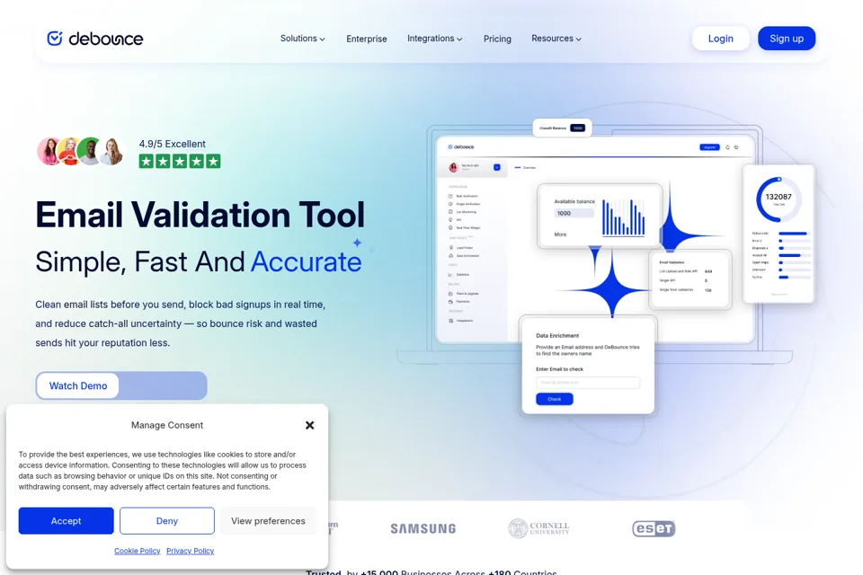 Landing page preview