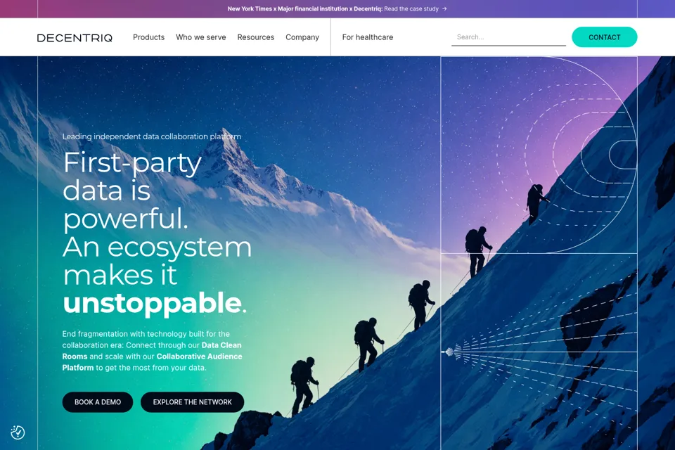 Aperçu de la landing page
