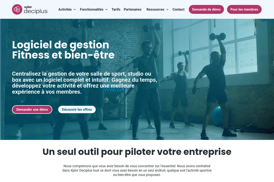 Aperçu de la landing page