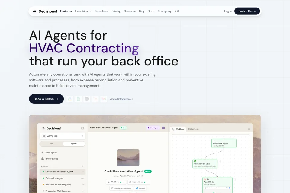 Aperçu de la landing page