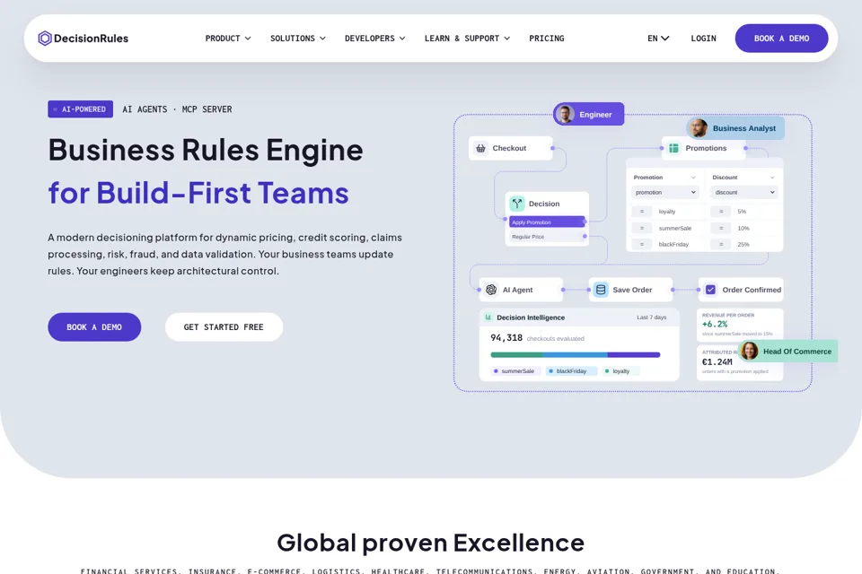 Aperçu de la landing page