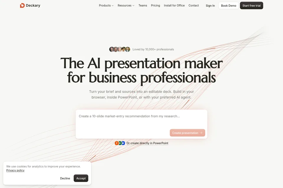 Landing page preview