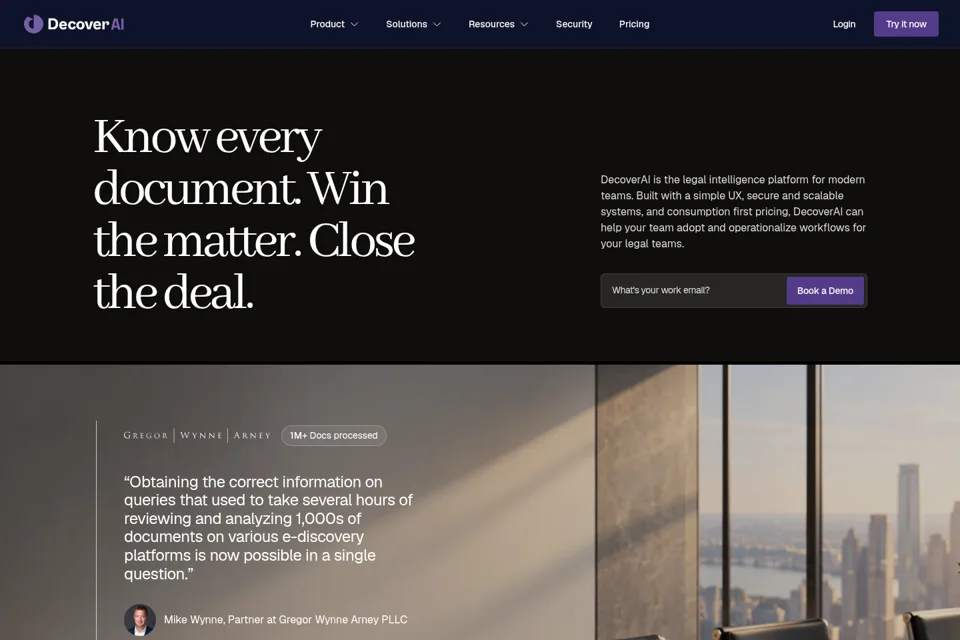 Aperçu de la landing page