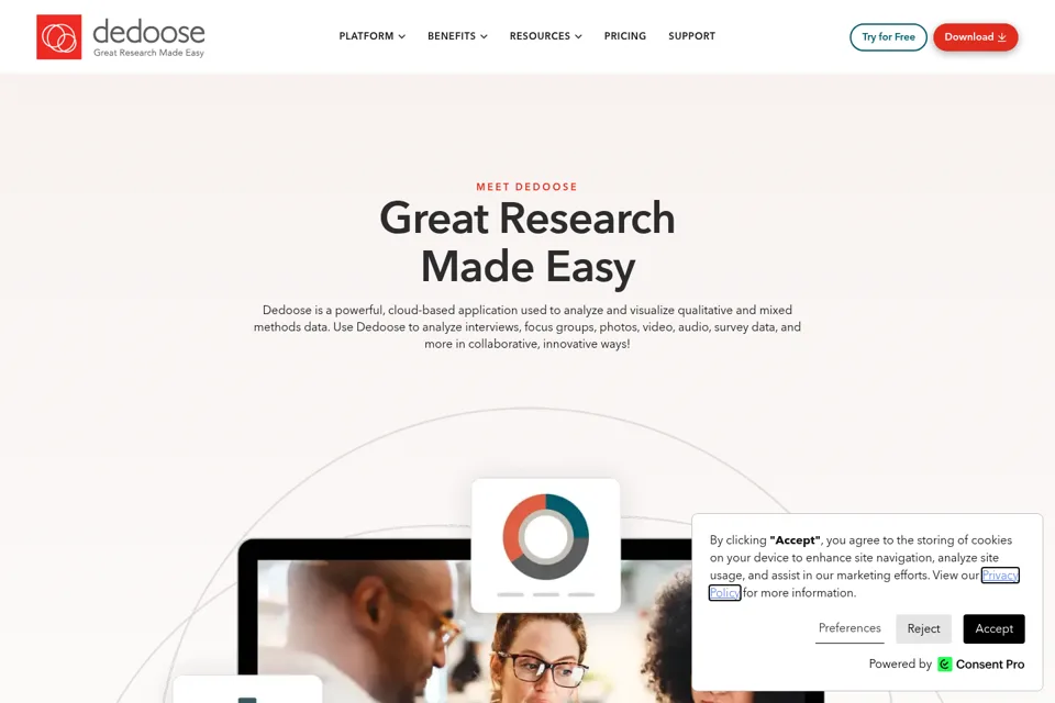 Aperçu de la landing page