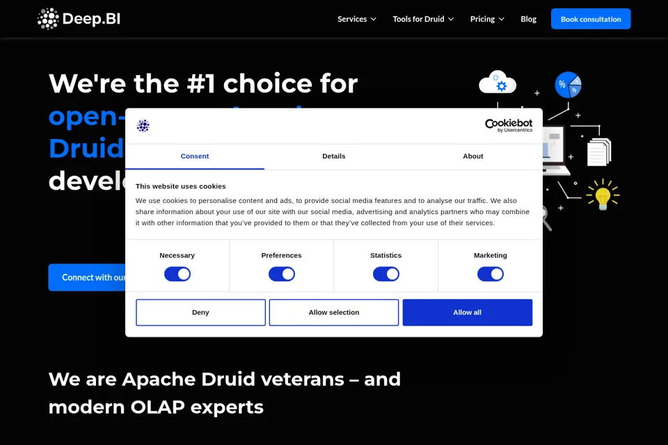 Aperçu de la landing page