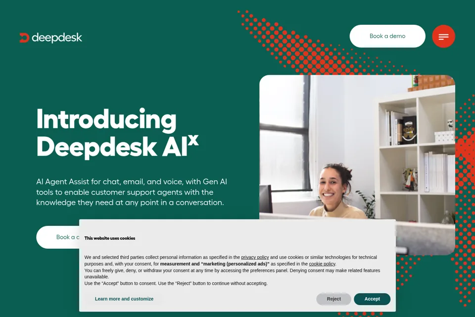 Aperçu de la landing page