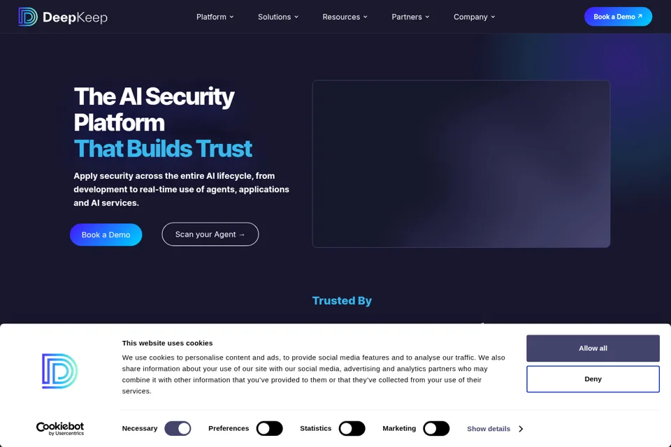 Aperçu de la landing page