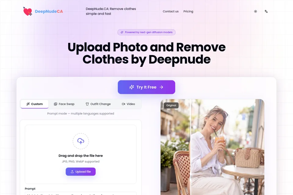 Aperçu de la landing page