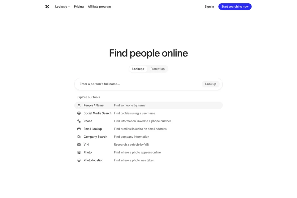 Aperçu de la landing page