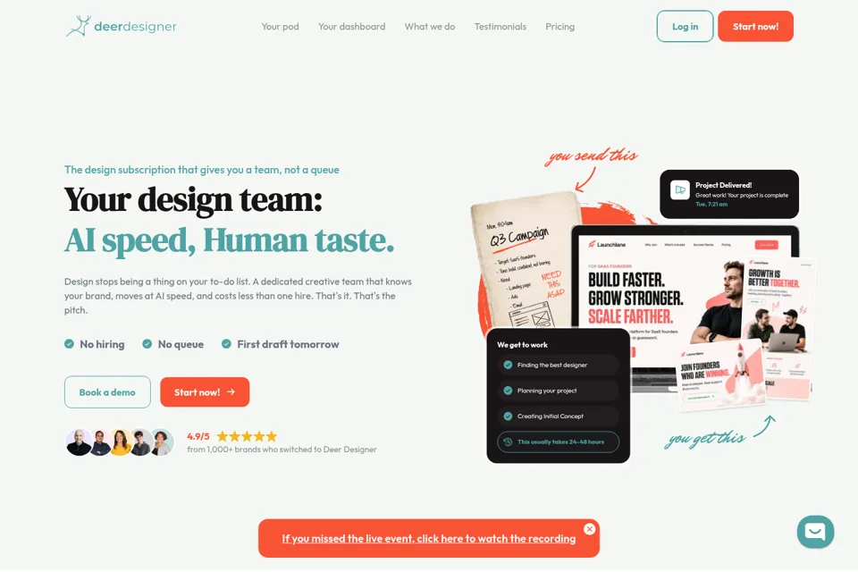 Landing page preview