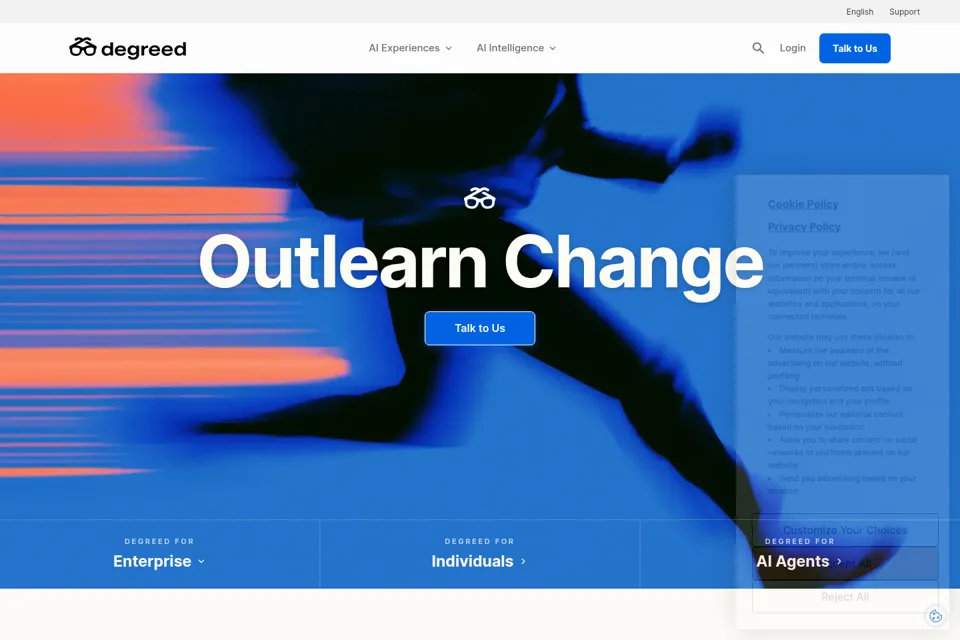 Aperçu de la landing page