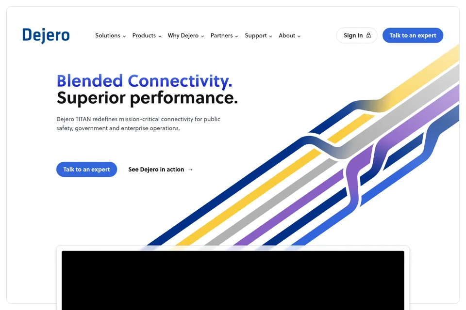 Aperçu de la landing page