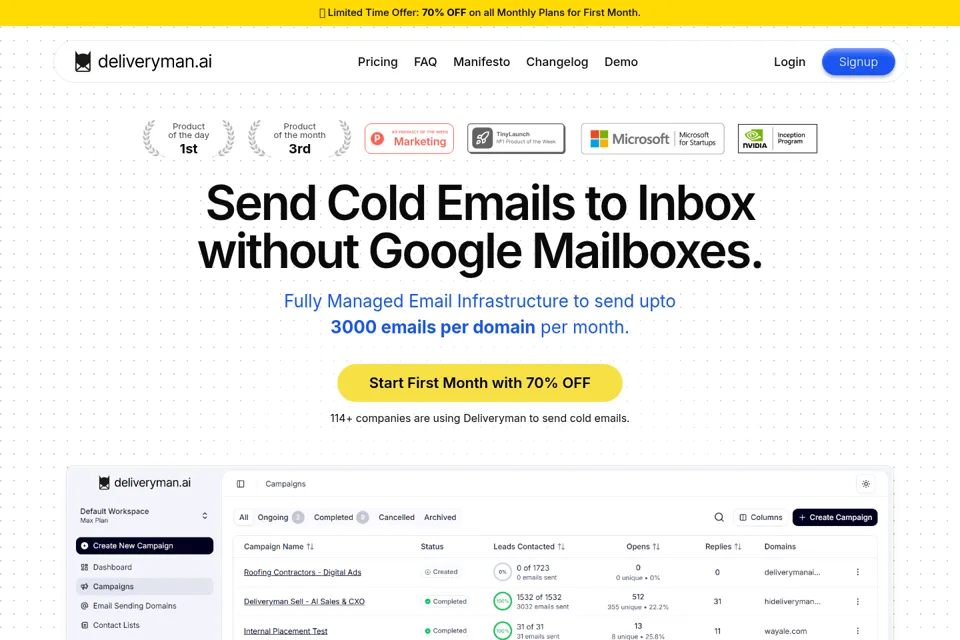 Landing page preview
