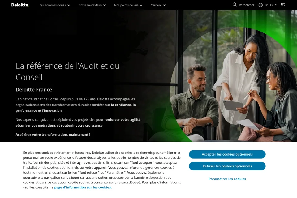 Aperçu de la landing page