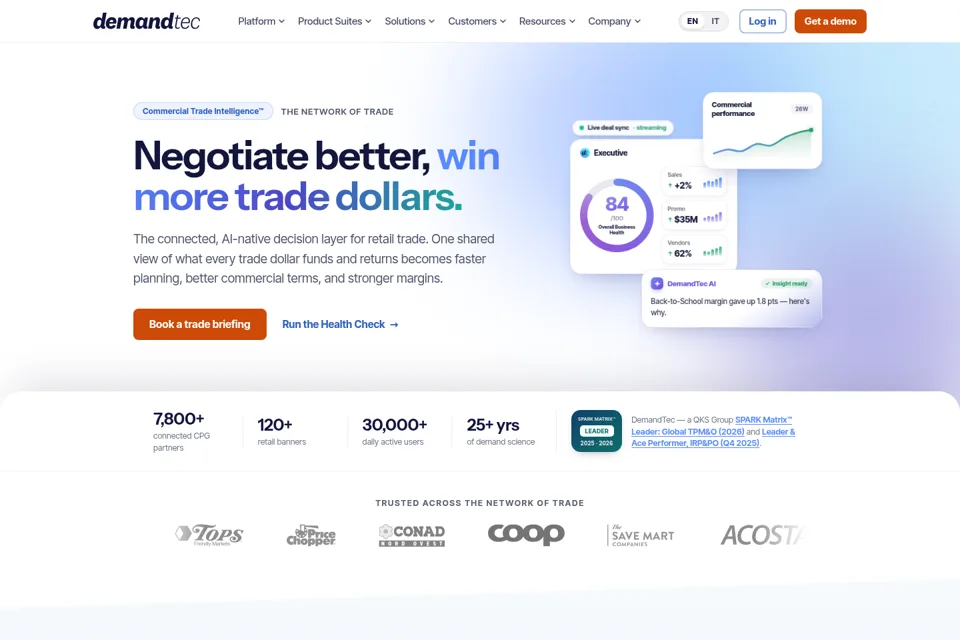 Aperçu de la landing page