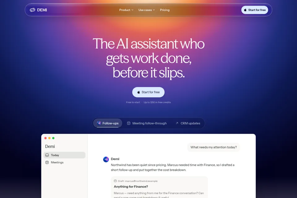 Aperçu de la landing page