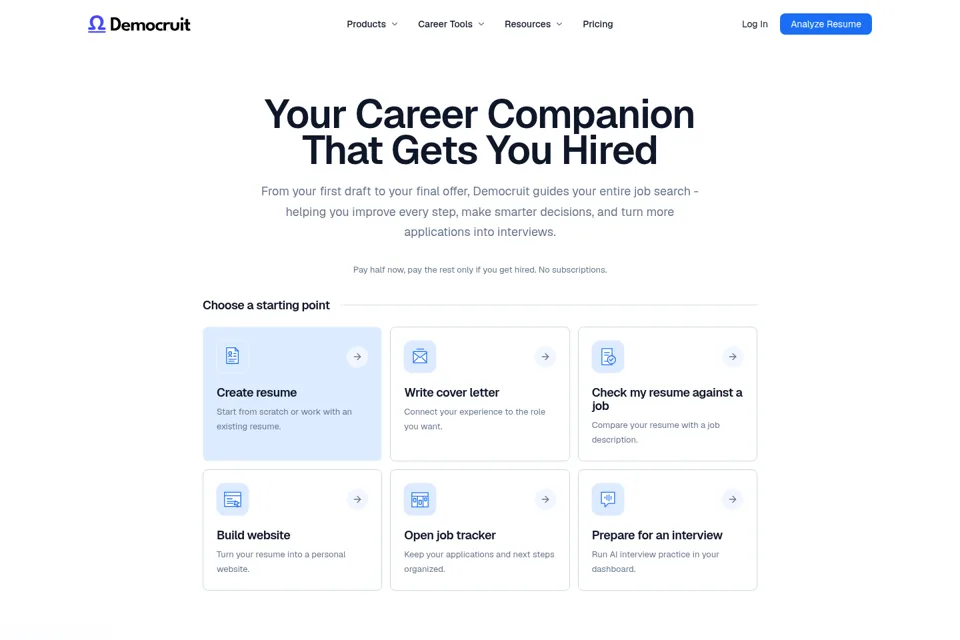 Landing page preview