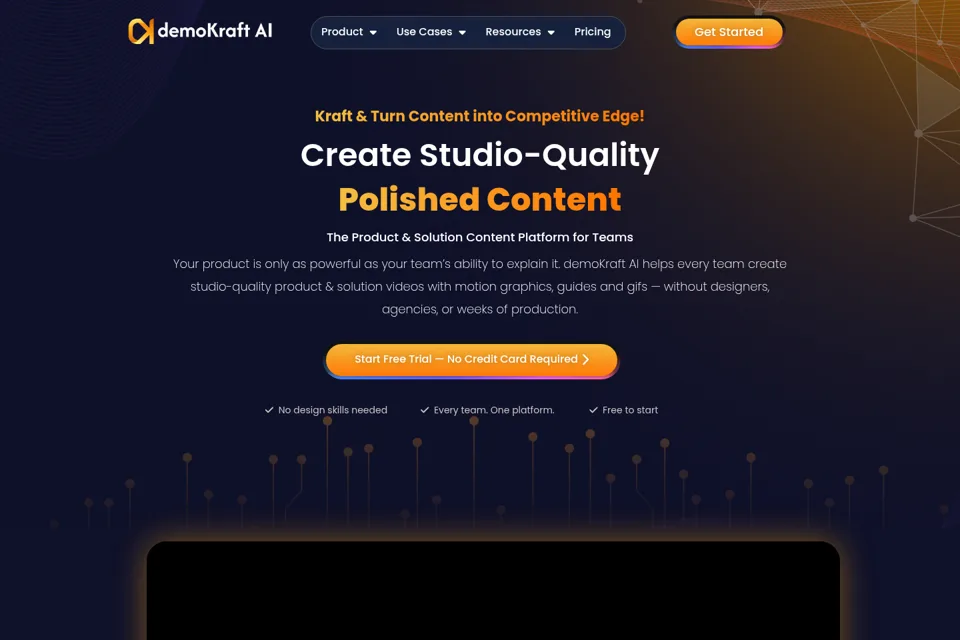 Aperçu de la landing page