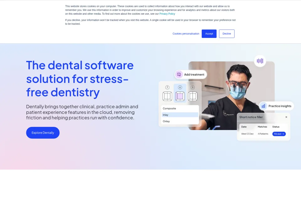 Aperçu de la landing page