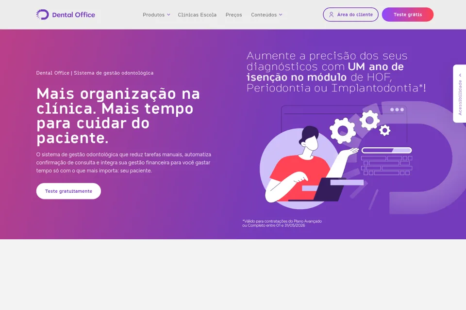 Aperçu de la landing page