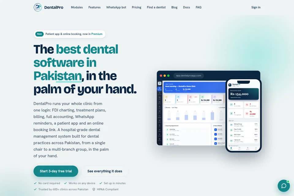 Aperçu de la landing page