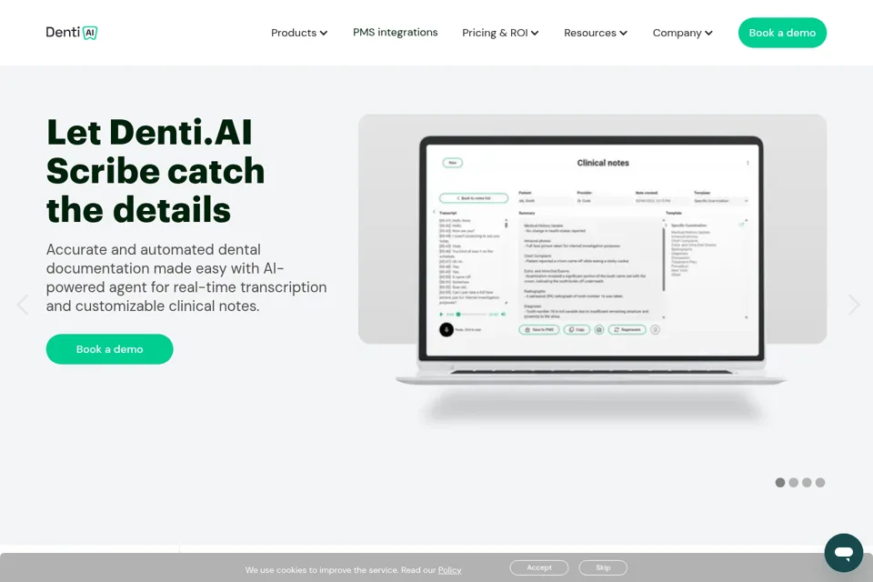 Aperçu de la landing page