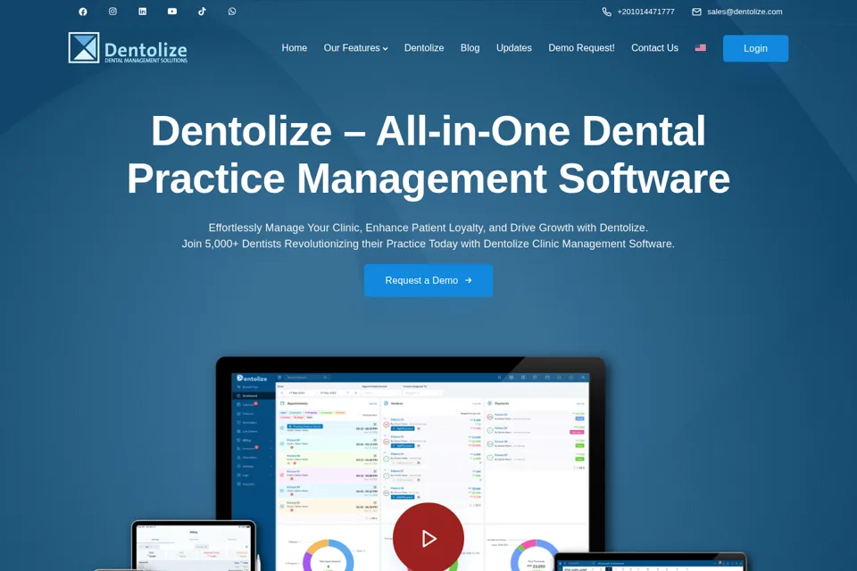 Aperçu de la landing page