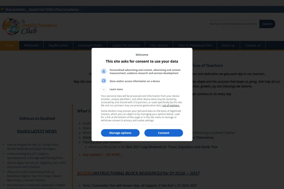 Aperçu de la landing page