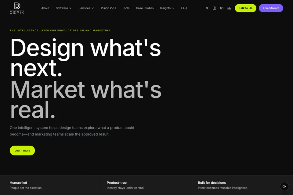 Aperçu de la landing page
