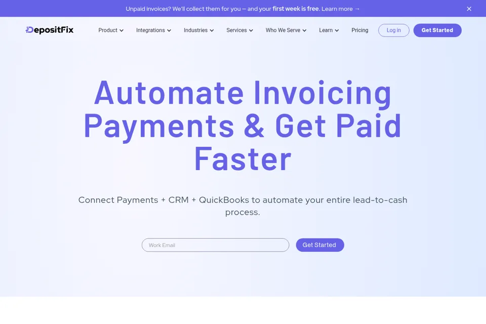 Aperçu de la landing page