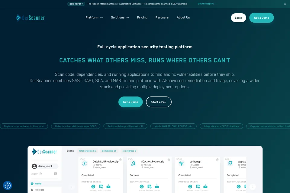 Aperçu de la landing page