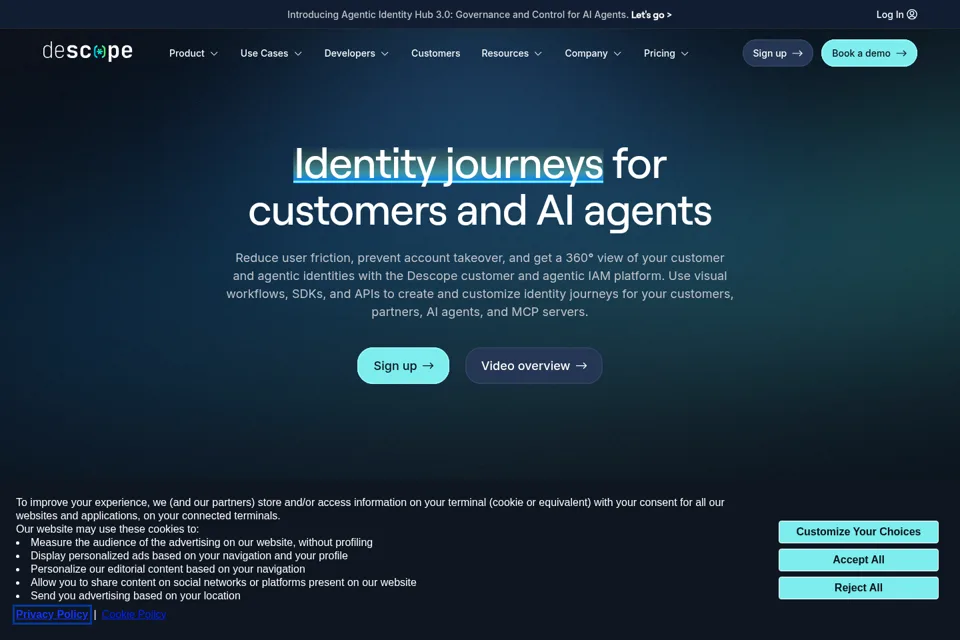 Aperçu de la landing page