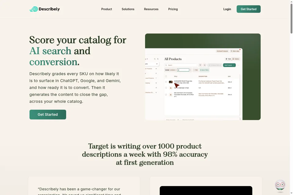 Landing page preview