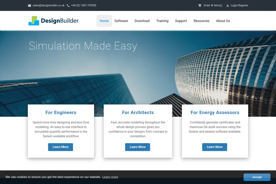 Aperçu de la landing page